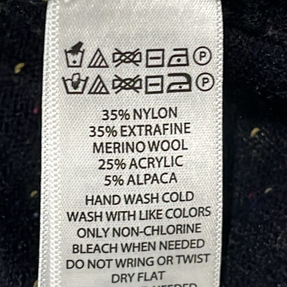 C & C California Merino Wool Alpaca Blend Open Cardigan in Navy Blue XL - Picture 9 of 9